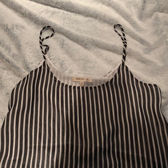 Arden B - Black and white striped tank - Picture 2 of 4